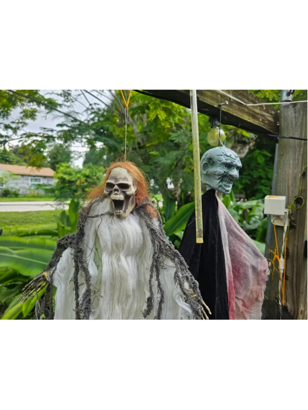 Vintage Halloween Hanging Ghoul & Grim Reaper Decor